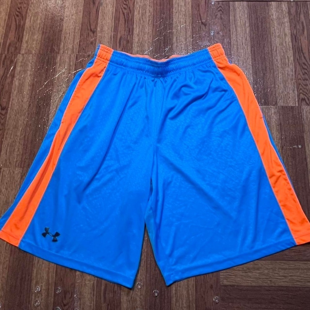 Under Armour Blue Retro Tech Sportswear Running Train Shorts Medium